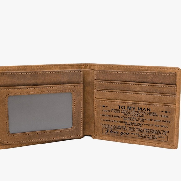 Engraved Leather Wallet brand new - Picture 3 of 7